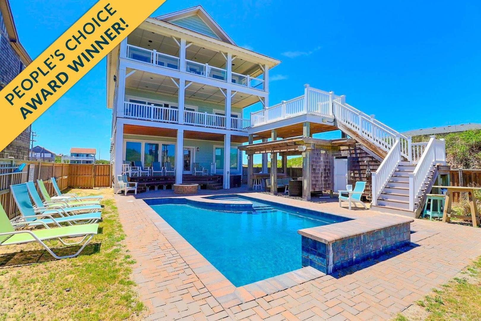 6007 Happy Sol Oceanfront Heatable Pool Villa Nags Head Eksteriør billede